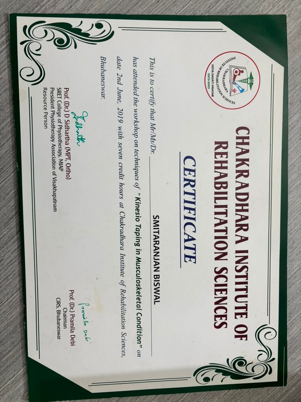 Certificates